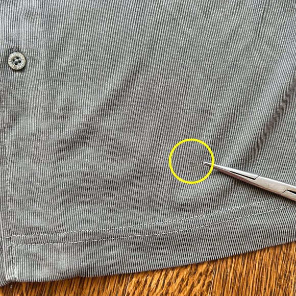 Vintage CRB Khakis Rayon Blend Ribbed Green Summer Button-Up Shirt - Men's Large - Picture 5 of 5